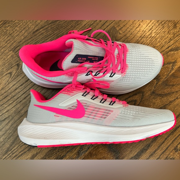 Nike Air Zoom Pegasus 39 - Gray and Pink - Womens Size 9 - Picture 5 of 6